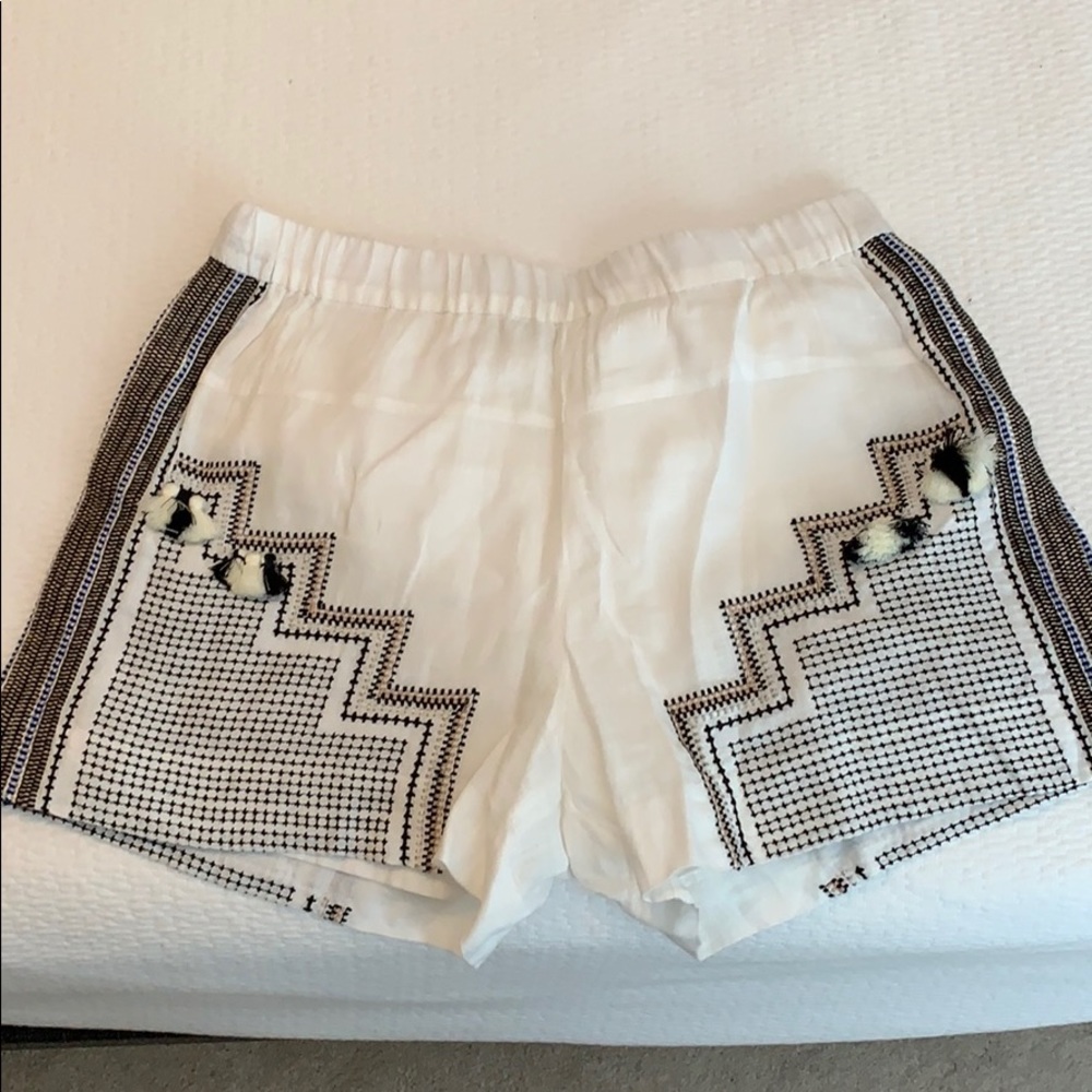 JCrew SZ S white embellished shorts